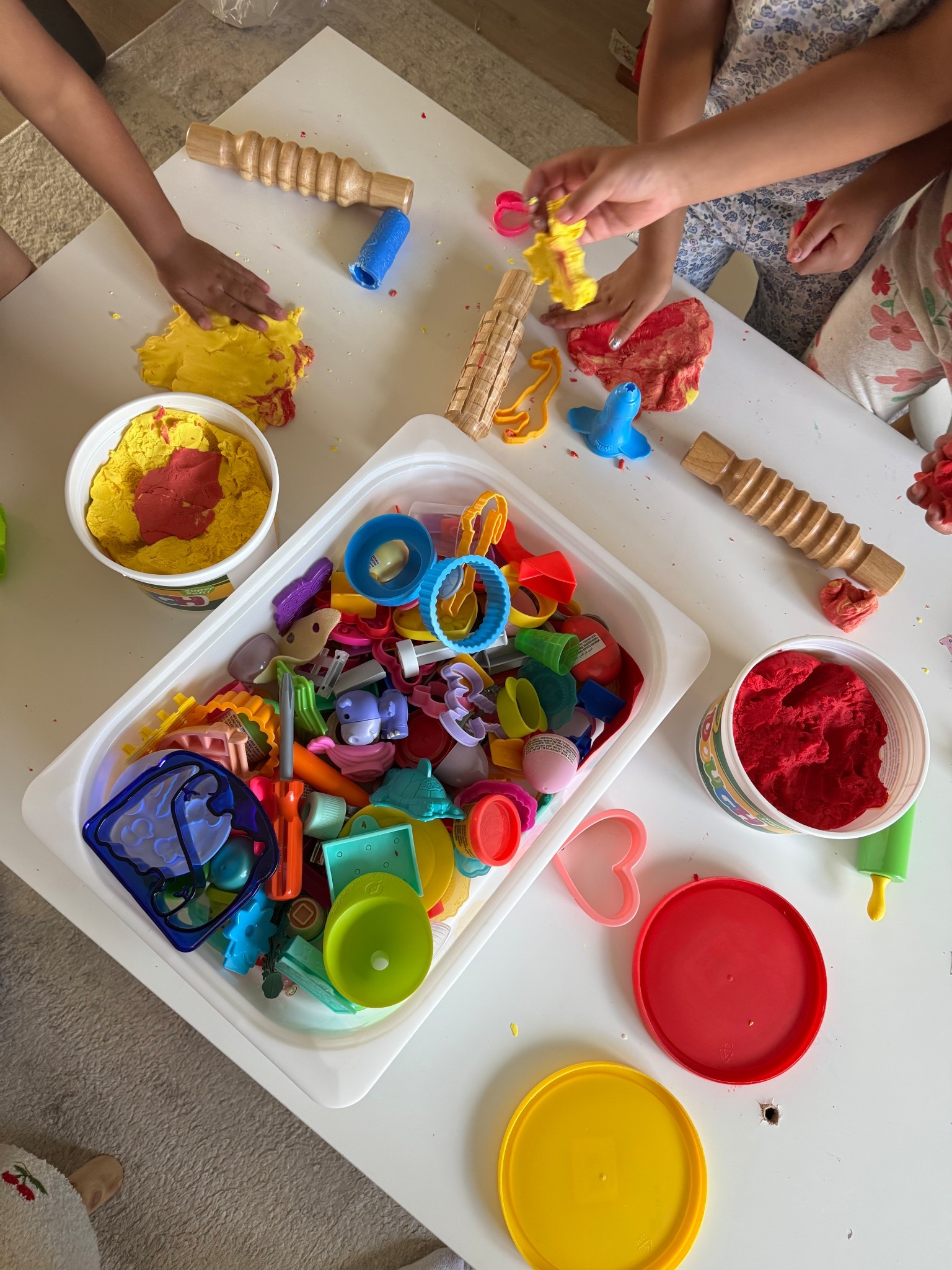 Playdoh free play for kids. They’ve been loving mixing primary colors and making their own color set  

#LTKSummerEdit #LTKFamily #LTKKids