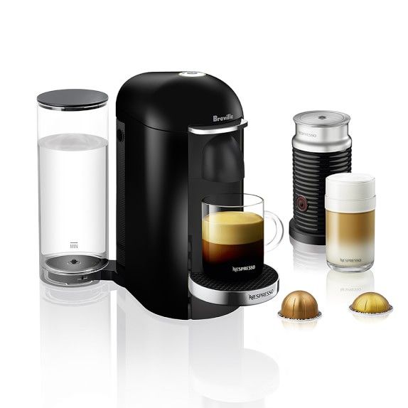 Nespresso VertuoPlus Deluxe Coffee Maker &amp; Espresso Machine by Breville with Aeroccino | Williams-Sonoma