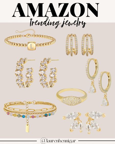 trending gold amazon jewelry, gold earrings, rhinestone gold hoops, amazon finds, new years jewelry, beaded bracelets, initial jewelry, gold rhinestone ring

#LTKFind #LTKstyletip #LTKunder50