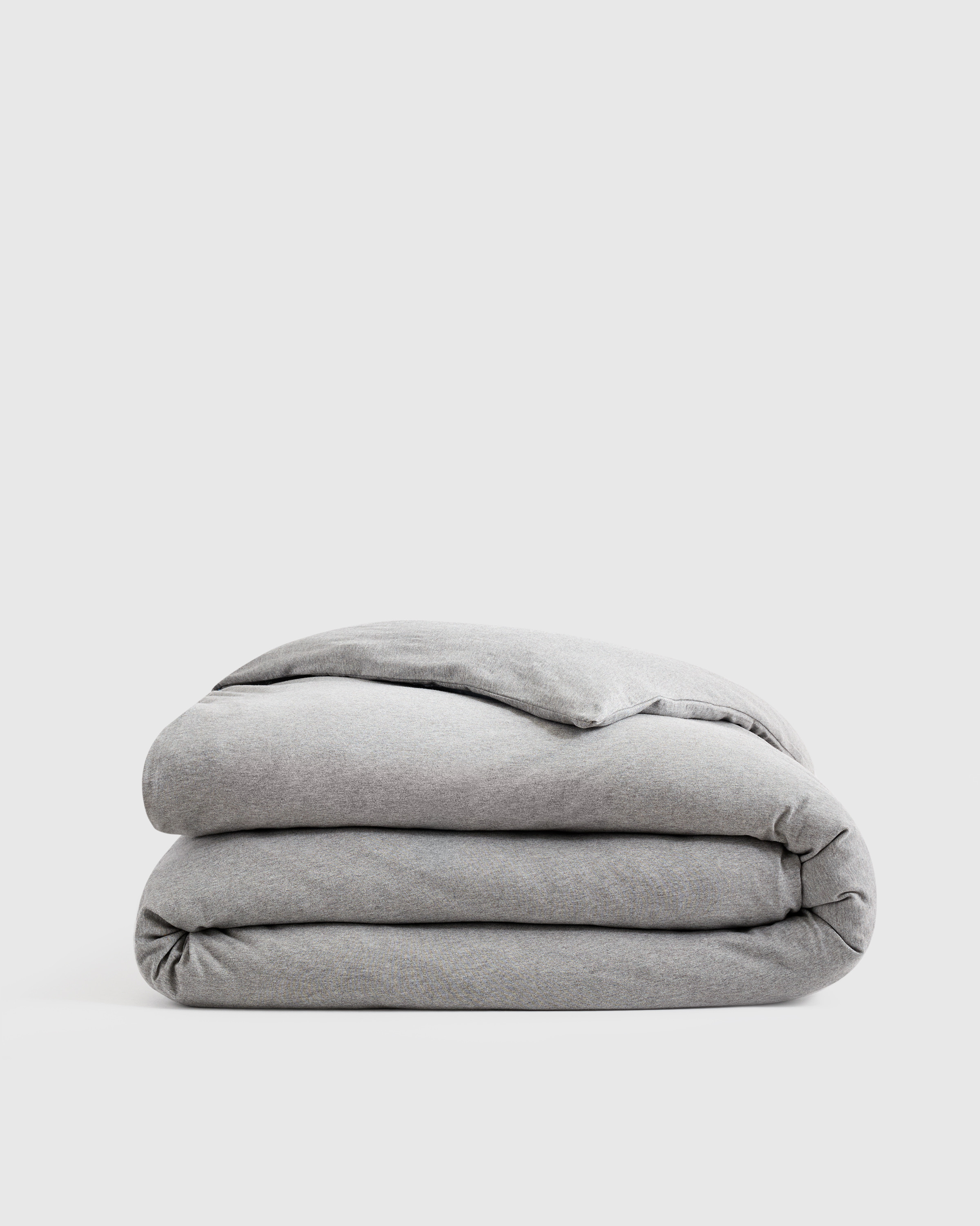Quince | Organic Jersey Duvet Cover in Heather Grey, Size Full/Queen, Cotton | Quince