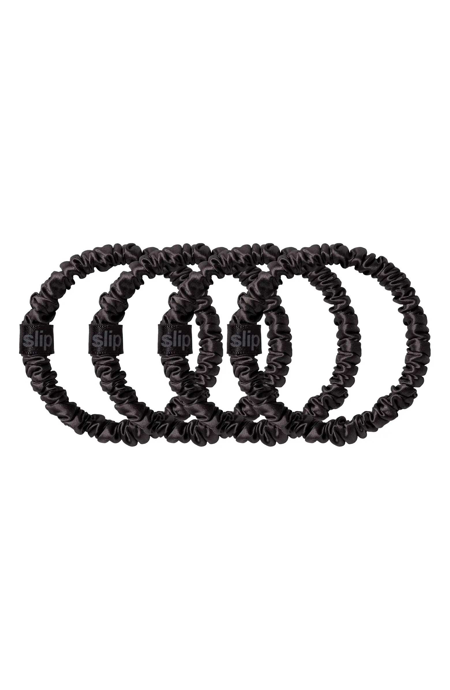 Pure Silk 4-Pack Skinny Scrunchies: Back to Basics Collection | Nordstrom