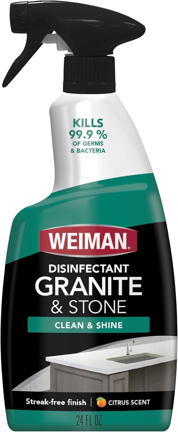 Weiman Disinfectant Granite Daily Clean & Shine, 24 Fl Oz (Pack of 1) | Amazon (US)