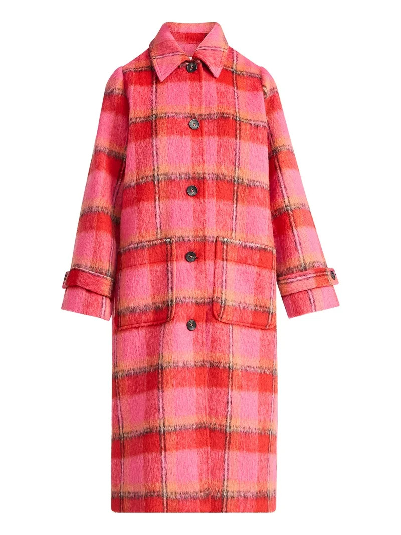 Free Assembly Women's and Women's Plus Long Wool Blend Coat, Sizes XS-4X - Walmart.com | Walmart (US)