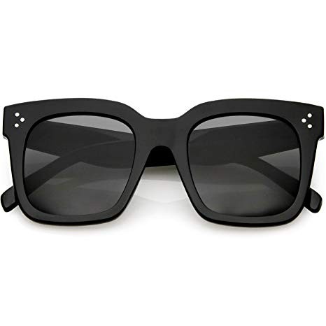 zeroUV - Retro Oversized Square Sunglasses for Women with Flat Lens 50mm | Amazon (US)