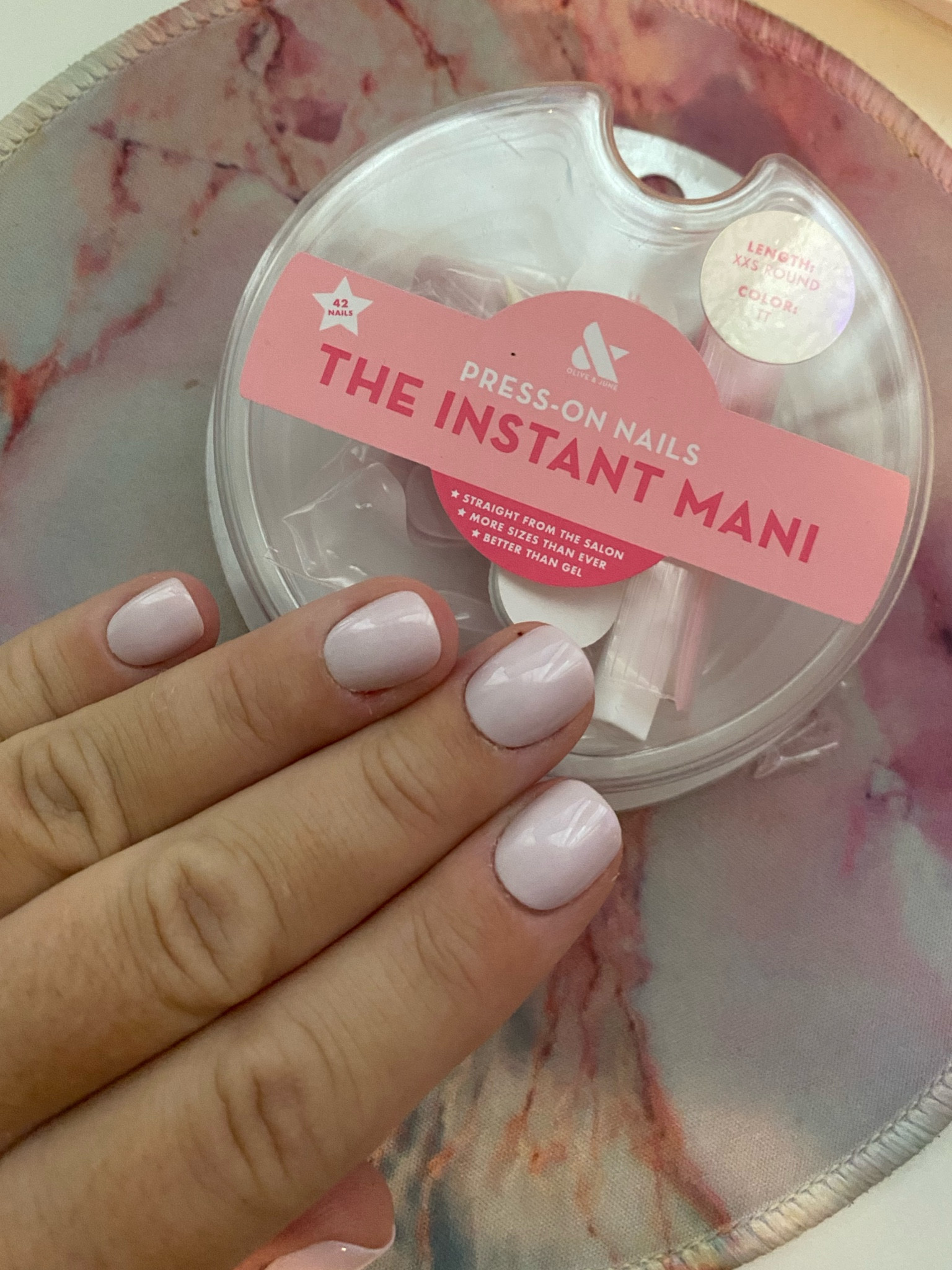 These Olive & June press on nails from Target have been a god send since removing my acrylics! 

For only $10 you can pop on the perfect manicure in 10 minutes. Switch out from shorter to longer lengths without commitment! So many styles to choose from. These actually last! Follow all prep instructions and you are good to go! 

Pictured are the extra extra short style. 



#LTKstyletip #LTKBacktoSchool #LTKbeauty