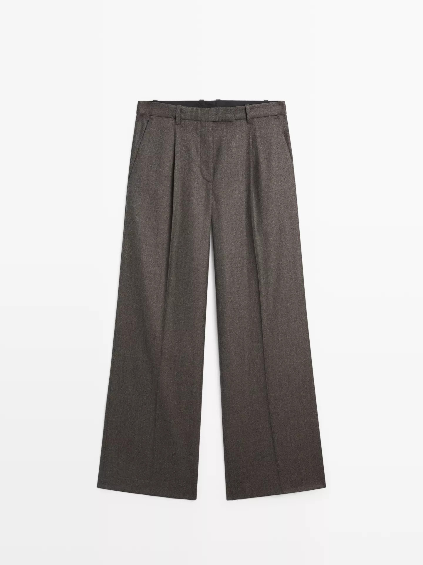 Melierte Anzughose aus 100 % Wolle | Massimo Dutti DE