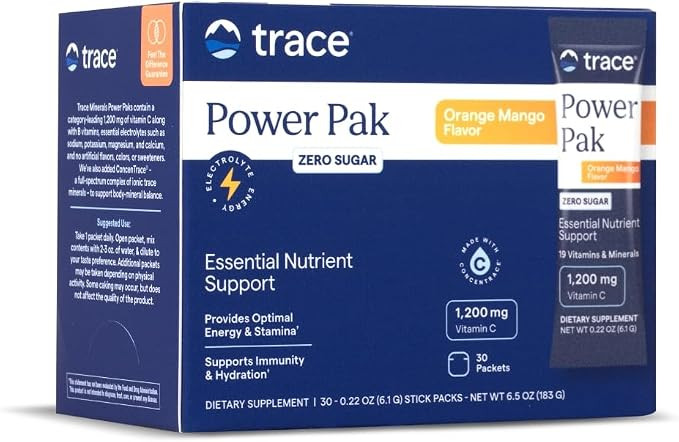 Trace Minerals Power Pak Sugar-Free - Immune & Energy Health Support - Powder Drink Mix with Vita... | Amazon (US)