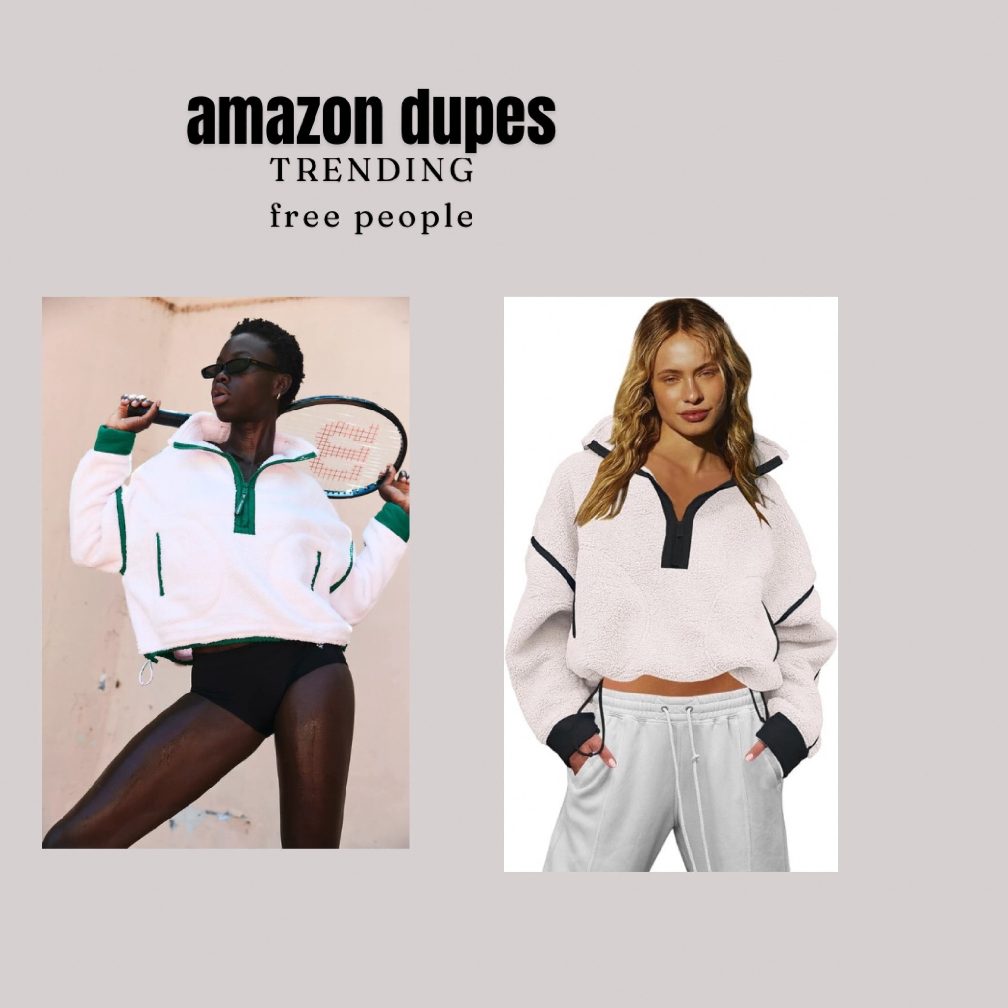 This find is so good! Amazon dupes of the free people half zip fleece 🤩 less than half the price! 

#LTKHoliday #LTKFindsUnder100 #LTKU