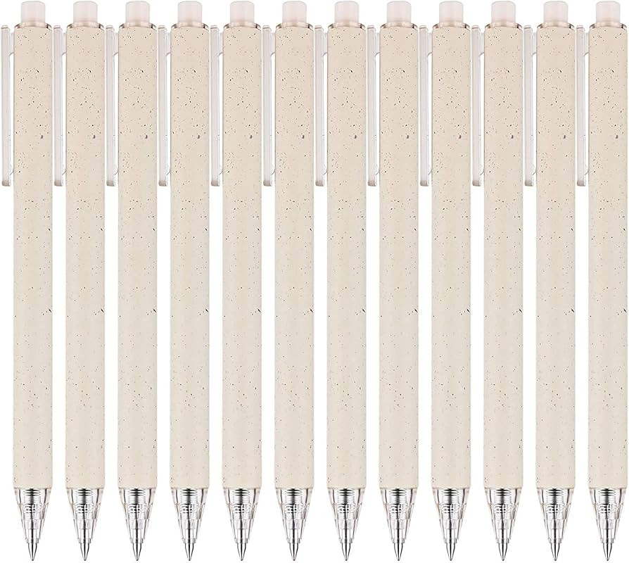 Jinja Brands 12 Pack Cute Pens Black Ink for Note Taking Writing Retractable Gel Pen Pretty Quick... | Amazon (US)