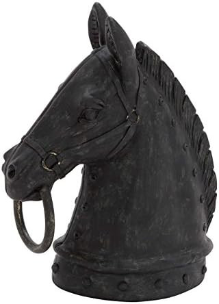 Deco 79 44723 Polystone Horse Head Decor Product, 9"W/12"H | Amazon (US)