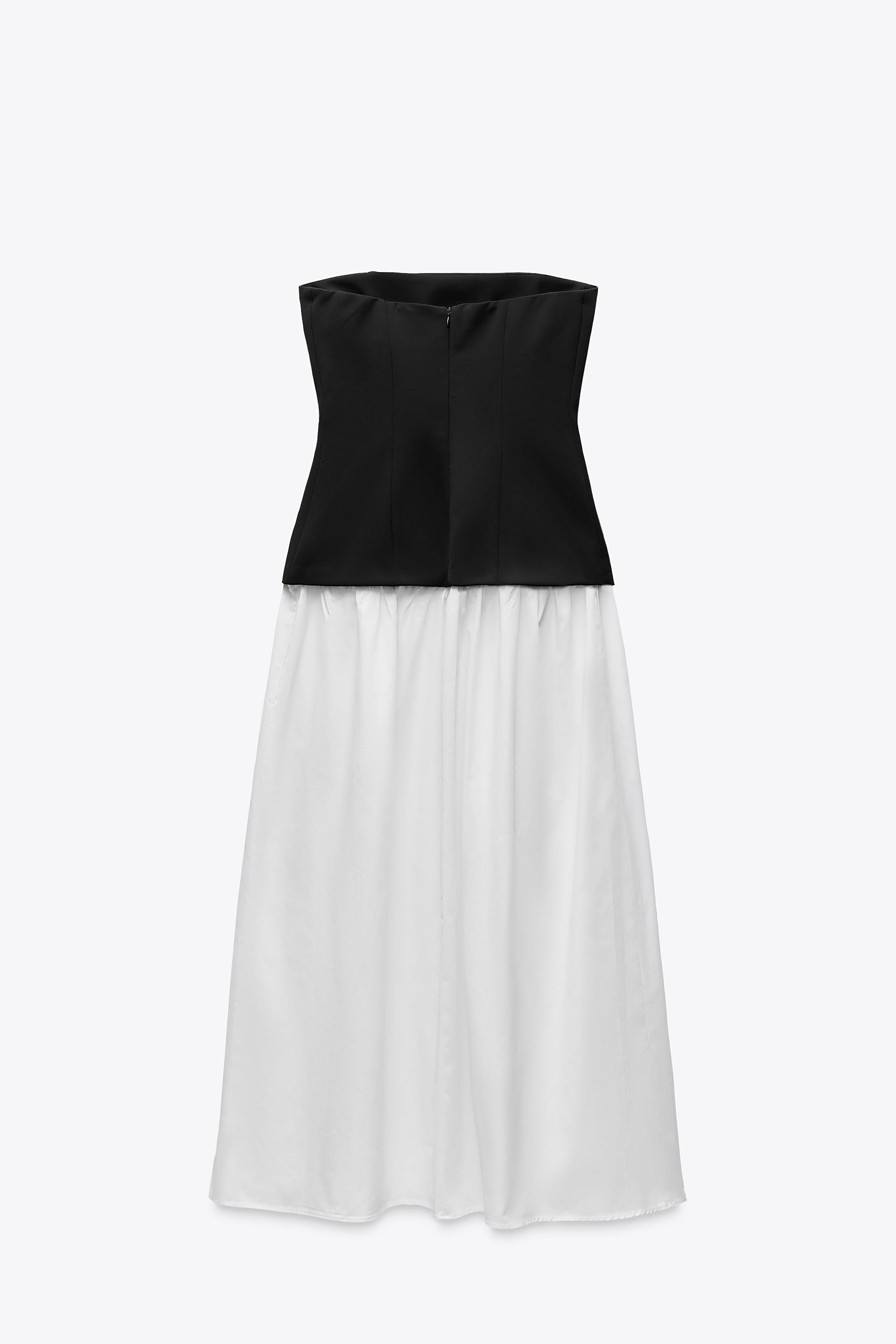 MATCHING TEXTURED STRAPLESS DRESS | Zara UK