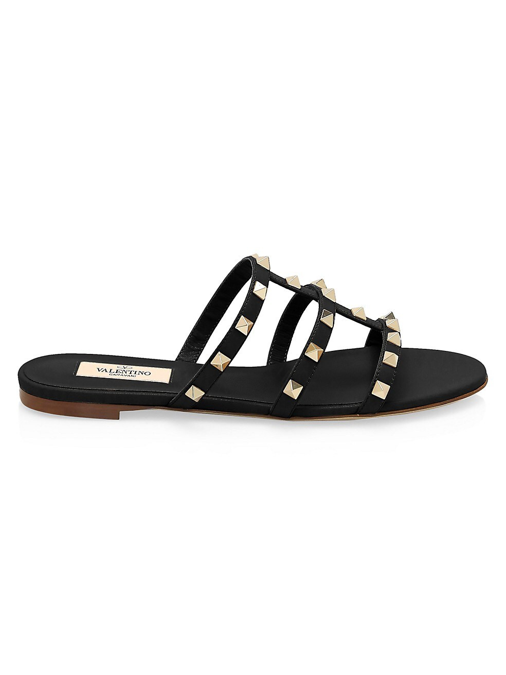 Rockstud Leather Slides | Saks Fifth Avenue