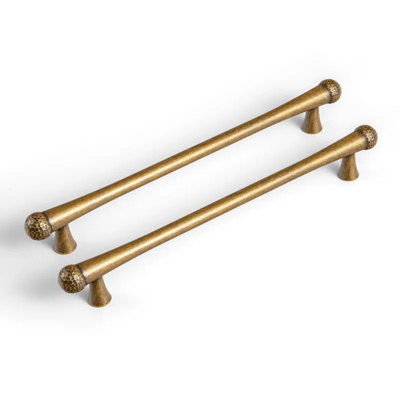 Antique Brass Drawer Pulls With Textured Knob Design - Elegant Hardware For Dressers & Wardrobes ... | Wayfair North America