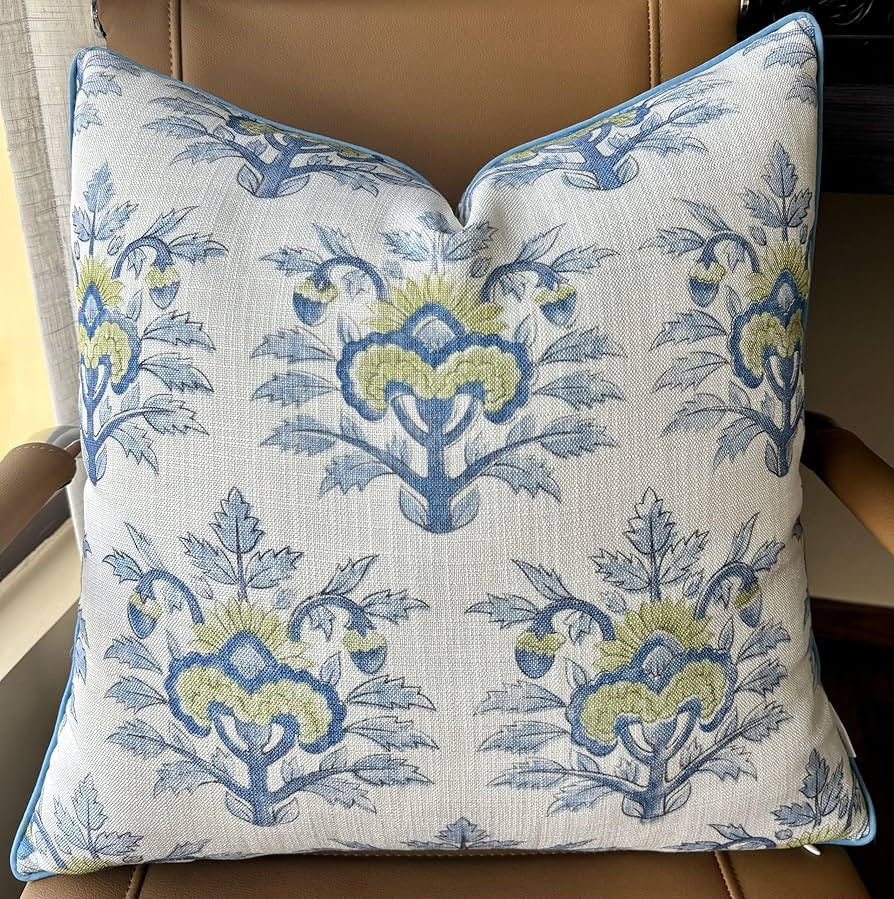Vanya Printed Decorative Square Accent Throw Pillow Cover - Sofa, Chair, Couch, Bedroom, Living R... | Amazon (US)