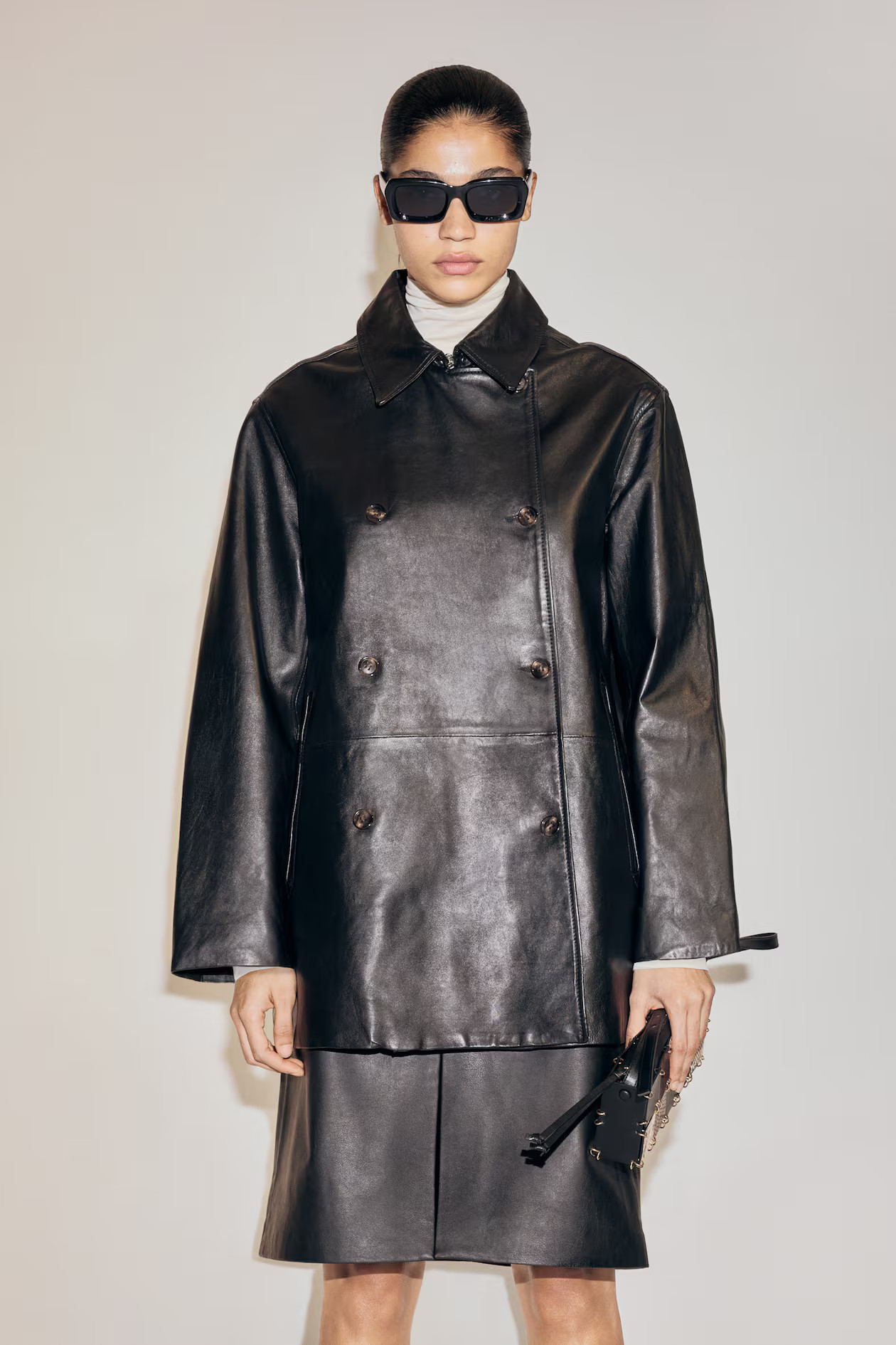 Leather jacket - Black - Ladies | H&M GB | H&M (UK, MY, IN, SG, PH, TW, HK)