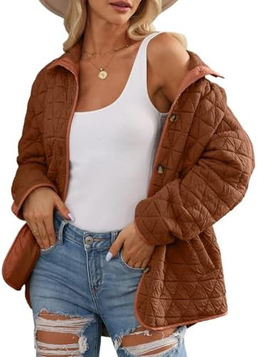 EVALESS Jacket Puffer Coat Cardigan | Amazon (US)