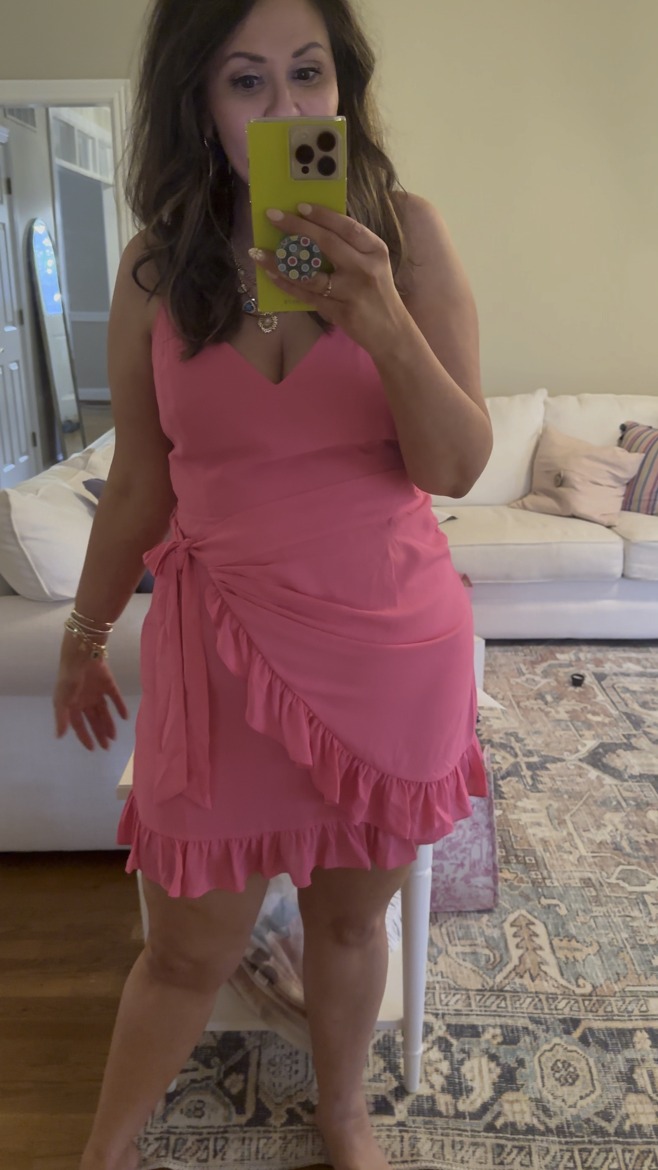 Gorgeous pink wrap dress for summer! Lilly Pulitzer that you can dress up or down! Would be perfect for a summer wedding guest dress! Fits TTS - wearing a 12.

#LTKSeasonal #LTKwedding #LTKcurves