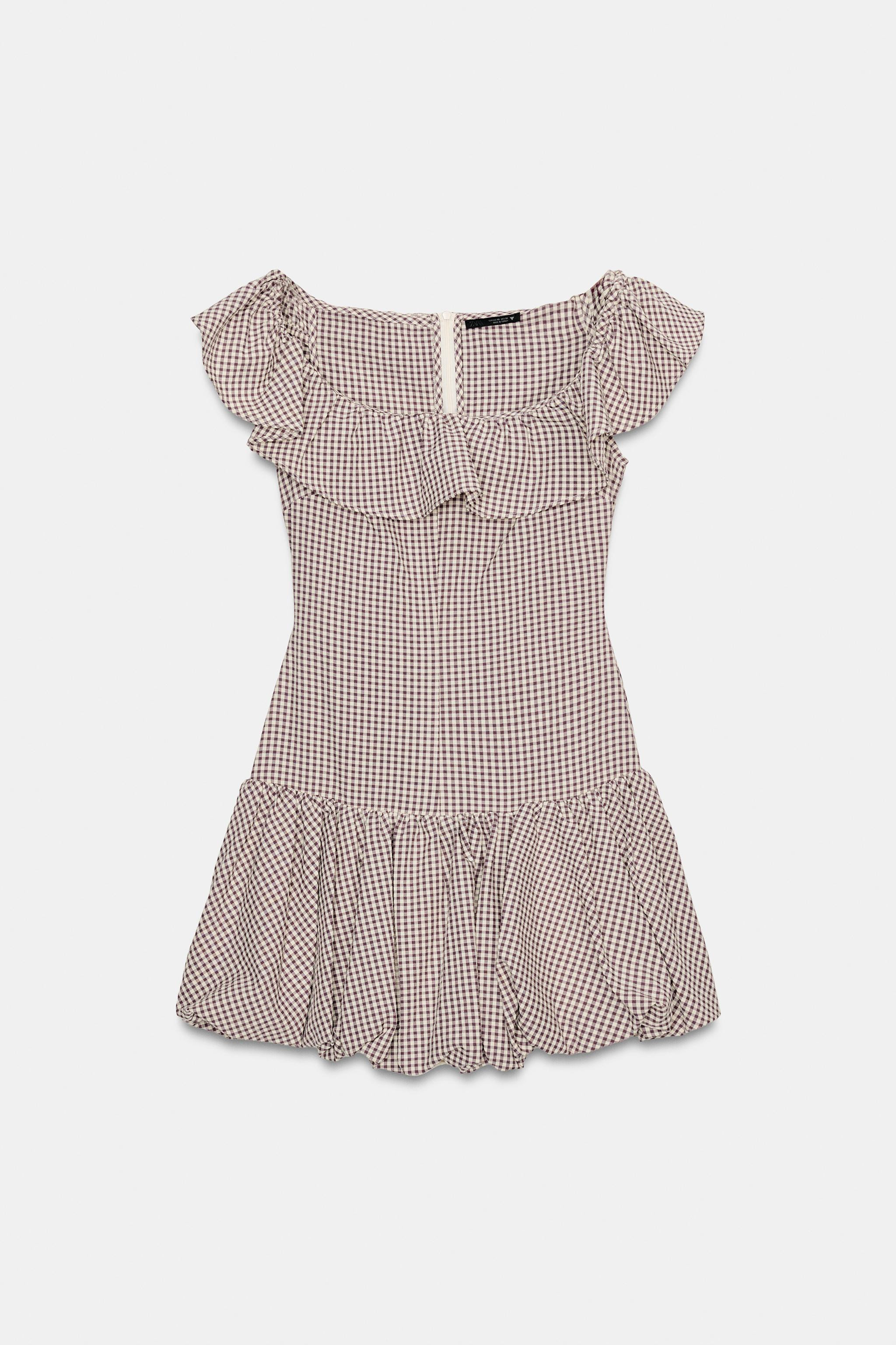 GINGHAM JUMPSUIT DRESS | Zara US