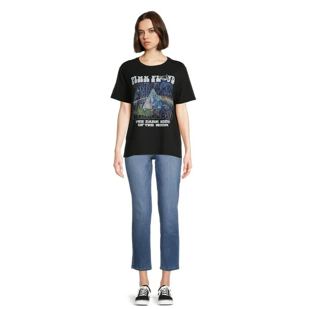 Time and Tru Women's Short Sleeve Band Graphic Tee | Walmart (US)