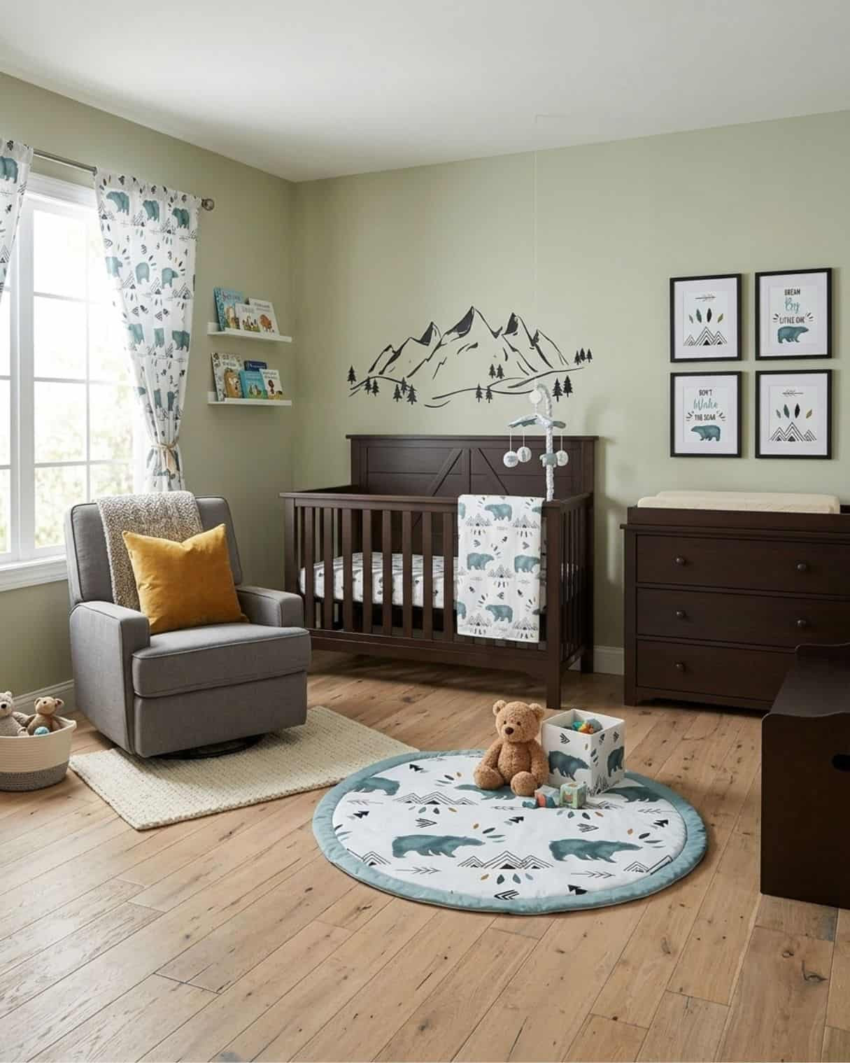 Rustic Mountain and Bear Baby Boy Nursery Design

#nurserydesign #babyboynursery #mountainnursery #woodlandnursery #nurseryideas

The mood board features furniture & decor from Wayfair. The mockup is an approximation of how this mood board design could look in a home.

#LTKHome