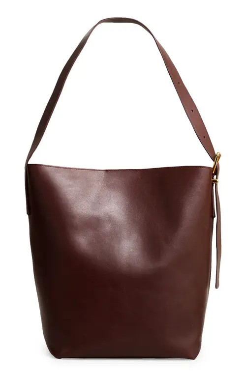 Madewell The Essential Bucket Tote (Nordstrom Exclusive) in Chocolate Raisin at Nordstrom | Nordstrom