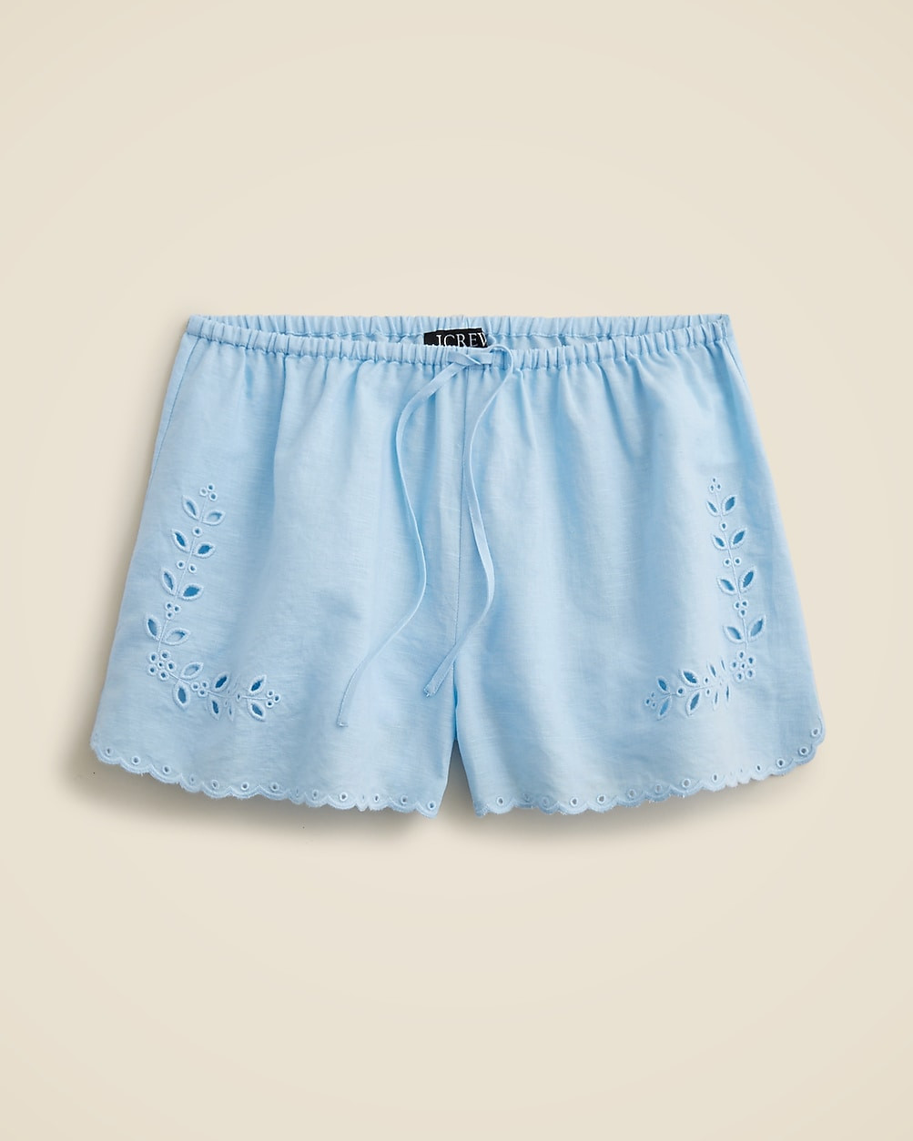 Eyelet short in linen-cotton blend | J. Crew US