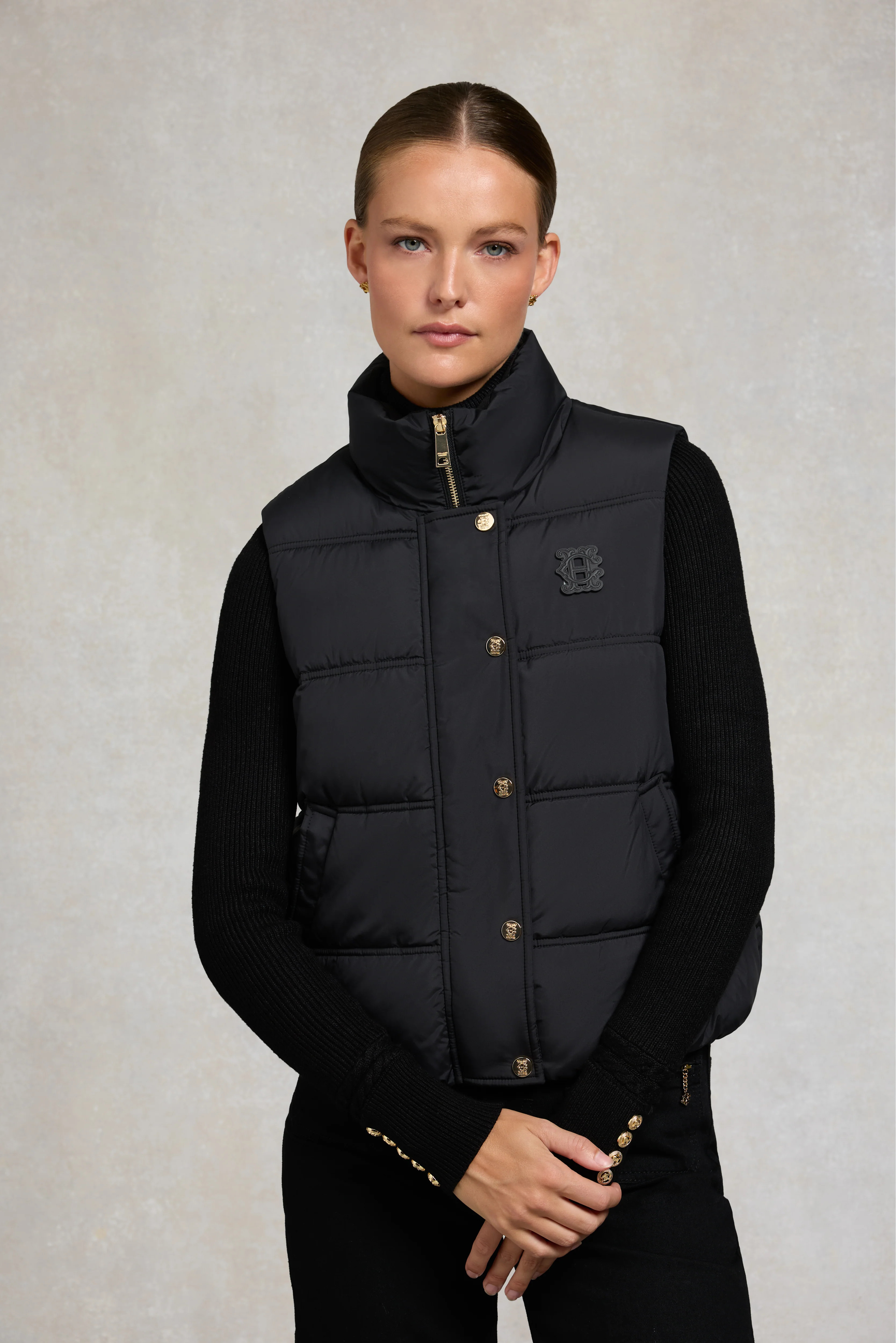 Milton Padded Gilet (Black) | Holland Cooper