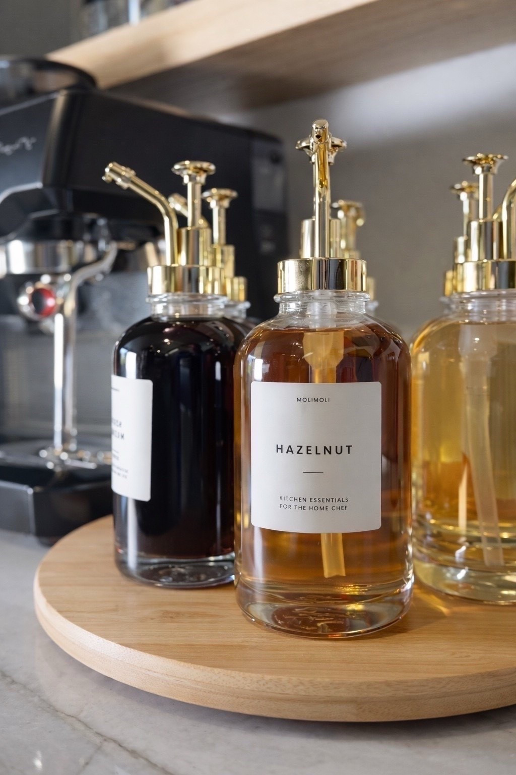 My kids and I favorites! These beautiful syrup dispensers are glass with the most beautiful golden pumps. They are both functional anesthetic and look perfect on the side of my coffee maker. 🥰 coffee bar ideas syrup dispensers oil and vinegar dispensers Amazon home Decor Aesthetic kitchen finds Glass bottle with pumps for kitchen Coffee bar accessories Kitchen home decor 

Summerthompsonstyles

#LTKHome #LTKdayinmylife #LTKfoodie