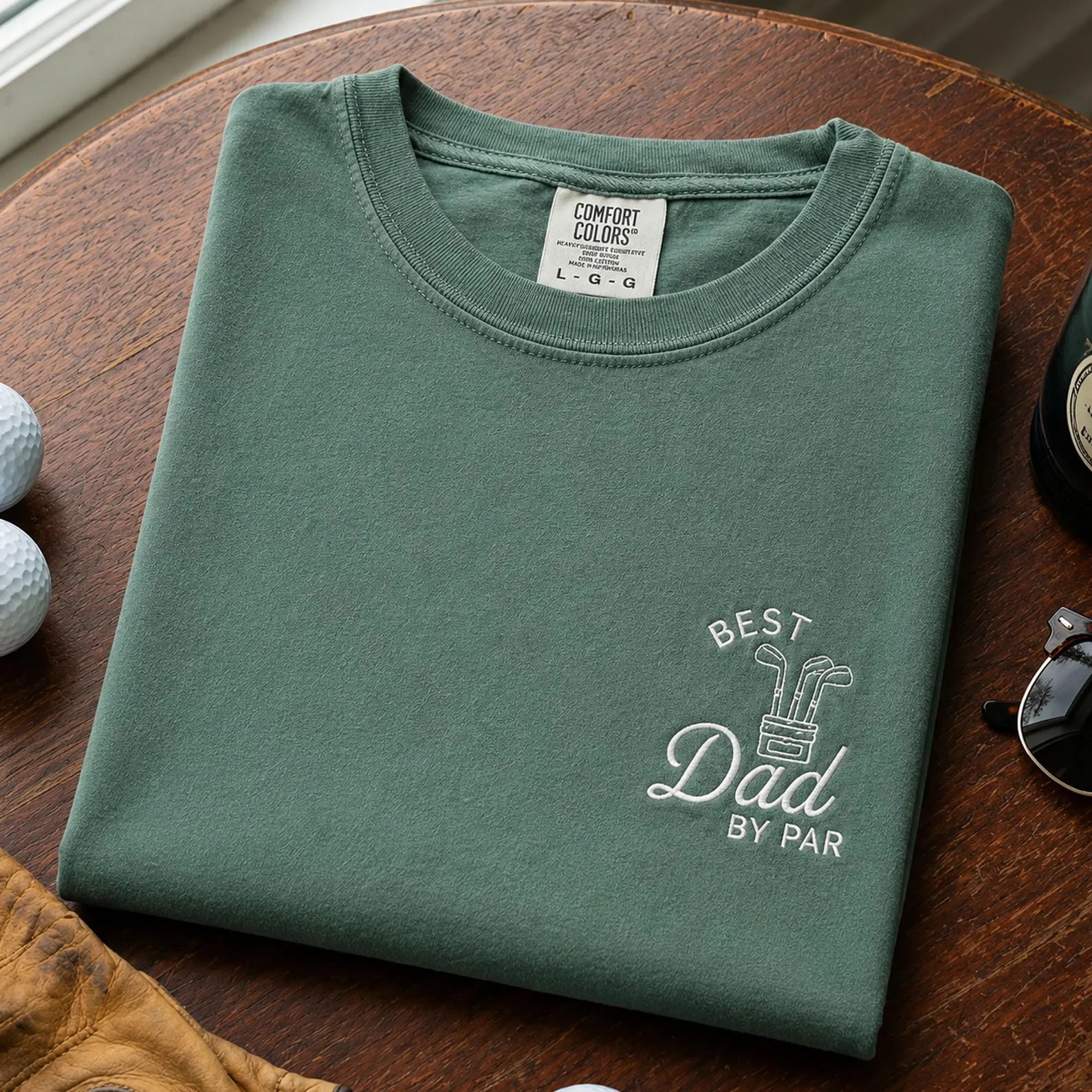 Best Dad by Par Embroidered Comfort Colors Shirt, Personalized Golf Dad Gift, Custom Father’s D... | Etsy (Global)