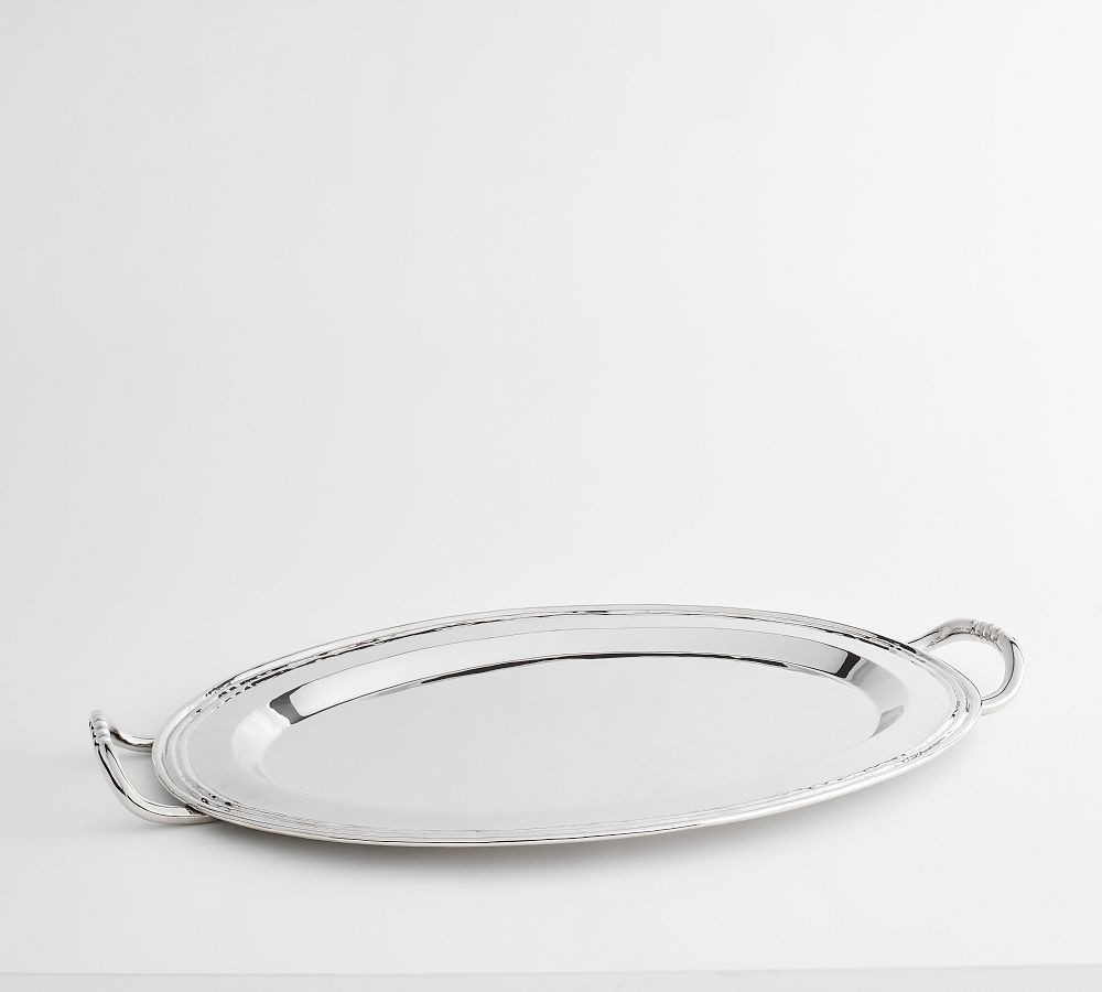 Heritage Silver Oval Turkey Platter | Pottery Barn (US)