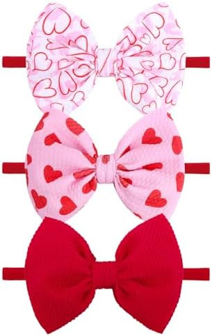 YanJie Bows for Baby Girls Nylon Headband Bows Newborn Headband Baby Hair Bow with Bows Girls Bow... | Amazon (US)