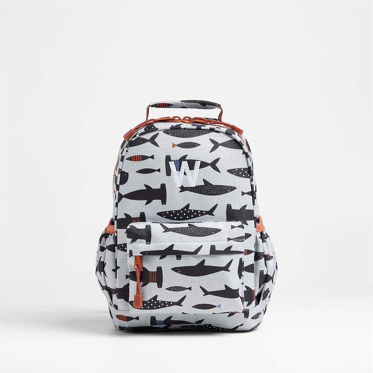 Shark School Small Kids Backpack with Side Pockets + Reviews | Crate & Kids | Crate & Barrel