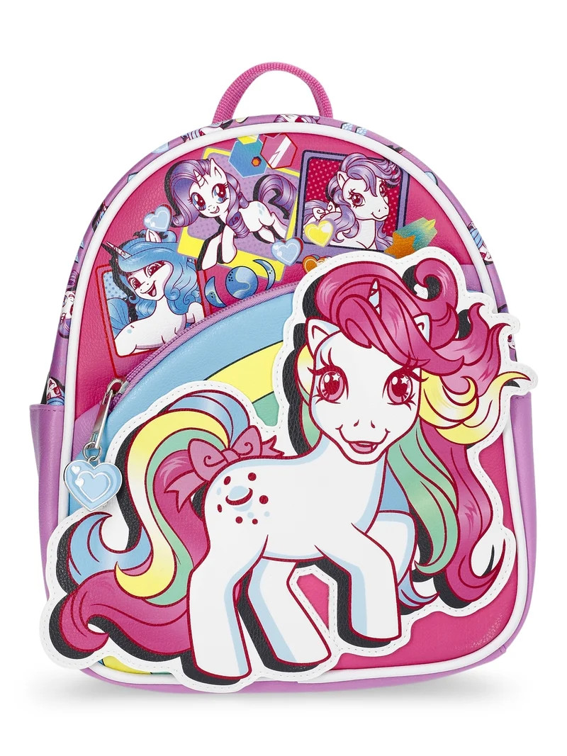 My Little Pony Women's Faux Leather Mini Backpack, 10.5", Purple/Multi | Walmart (US)