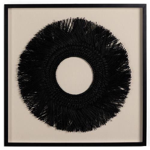 Diane Coastal Beach Black Wood Seagrass Mixed Media | Kathy Kuo Home