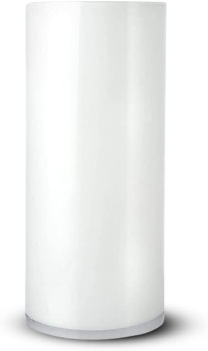 Serene Spaces Living White Glass Cylinder Vase – Smart Modern White Design, Décor Accent, Use ... | Amazon (US)