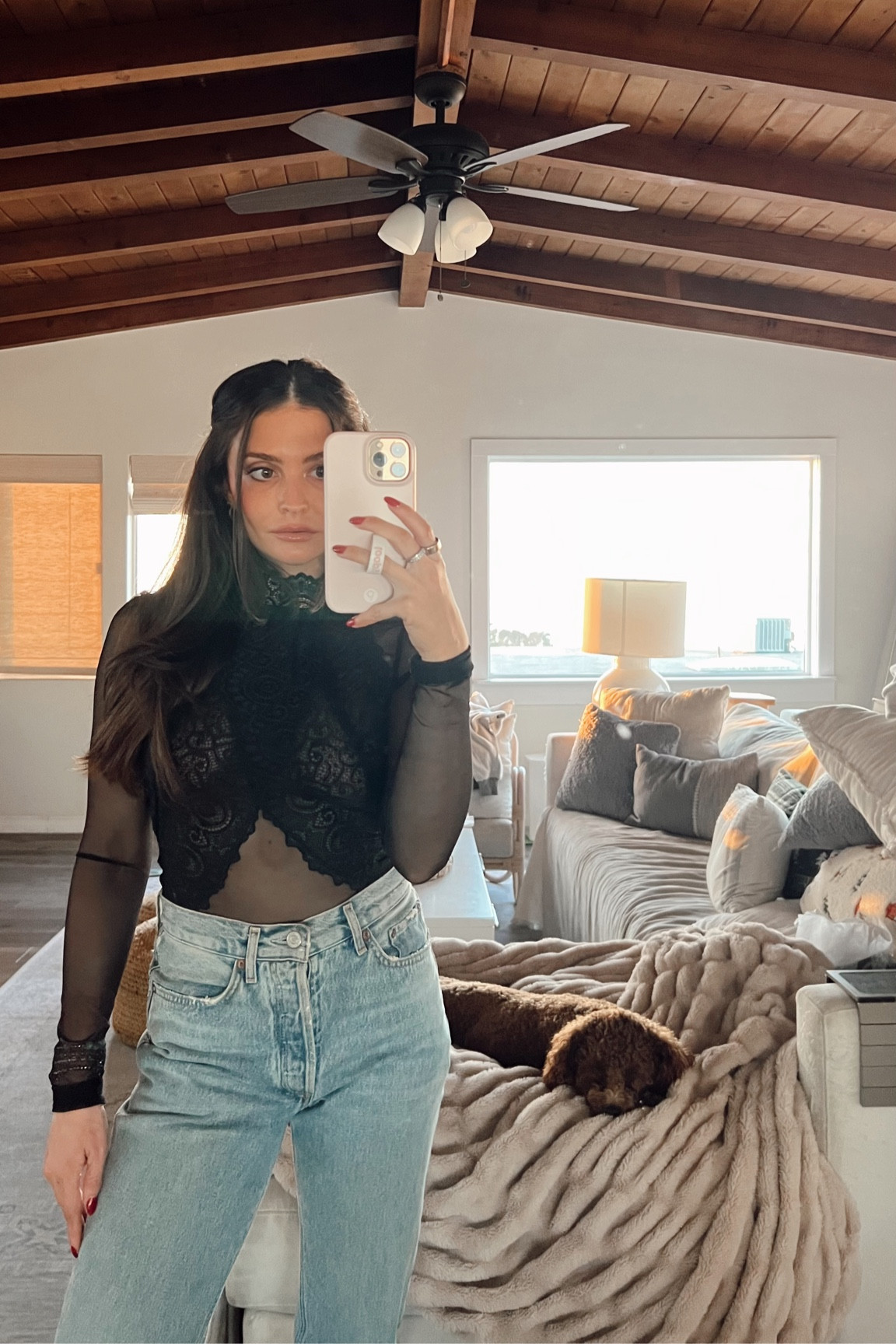 Black lace bodysuit 

#LTKfindsunder100 #LTKfindsunder50 #LTKSeasonal