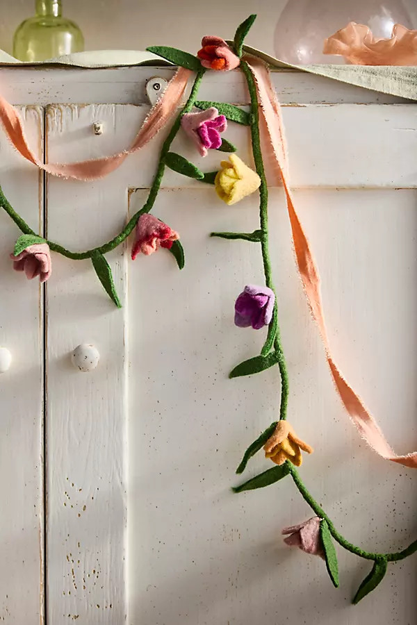 Tulips Felt Garland | Anthropologie (US)