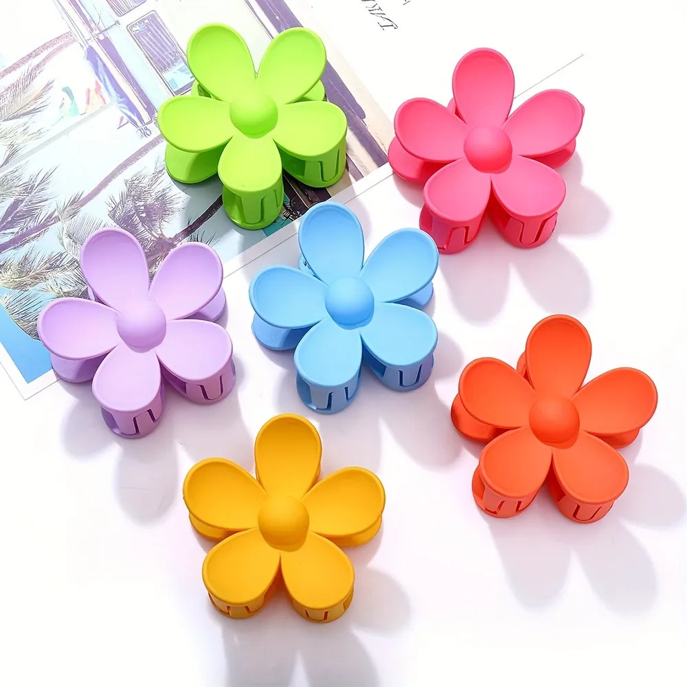 6Pcs Large Matte Texture Flower Hair Clips - The Perfect Hair Accessory for Women! | Temu Affiliate Program