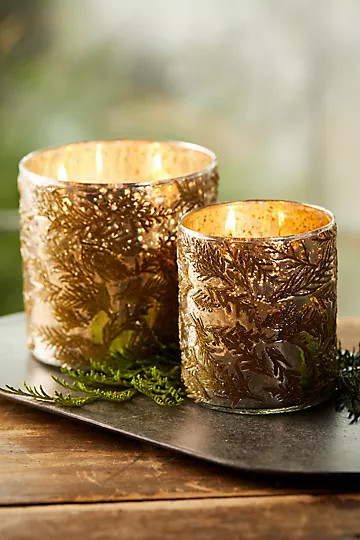 Linnea Mercury Hurricane Candle, Forest Fir | Anthropologie (US)