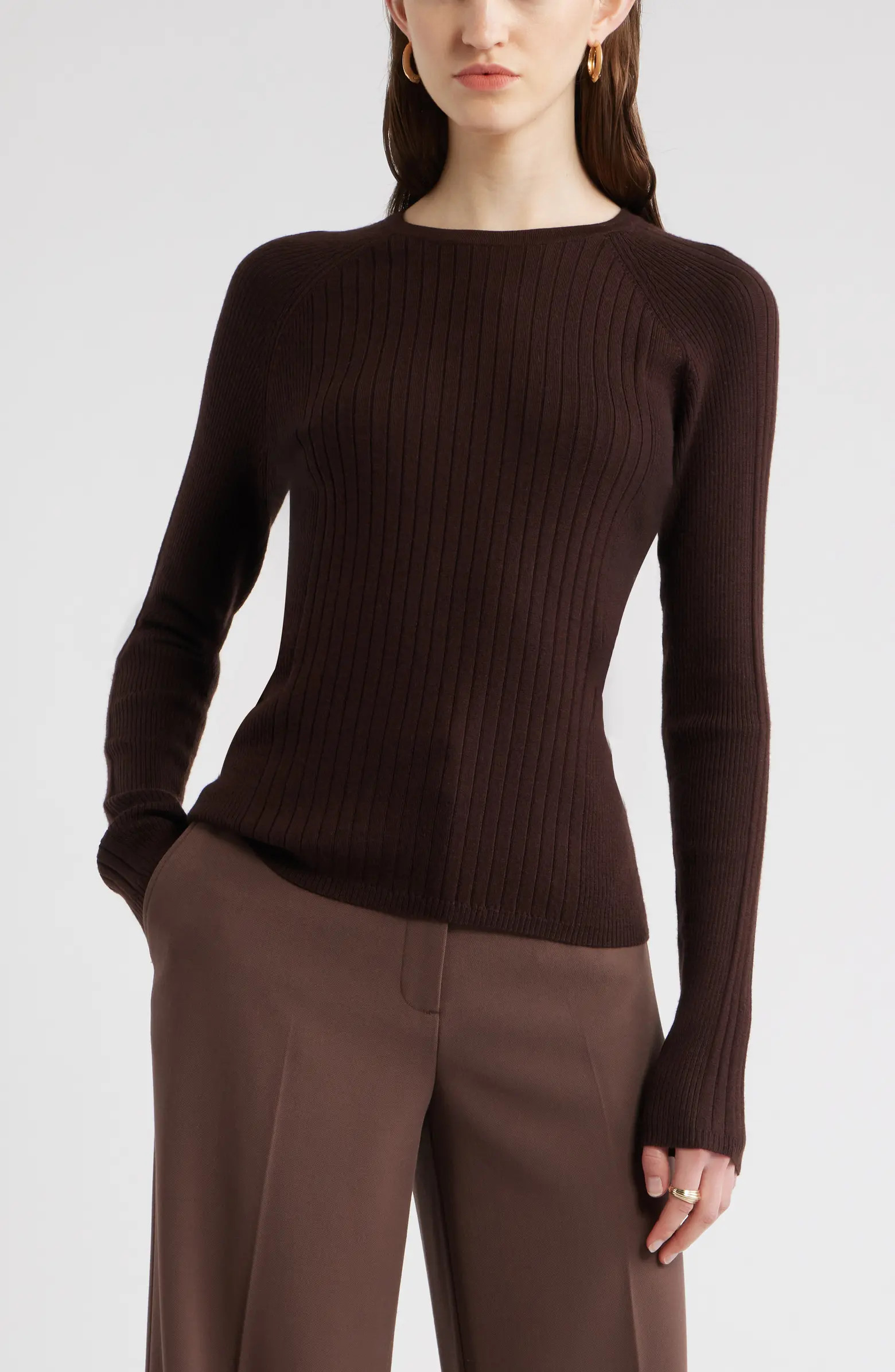 Rib Wool Blend Sweater | Nordstrom