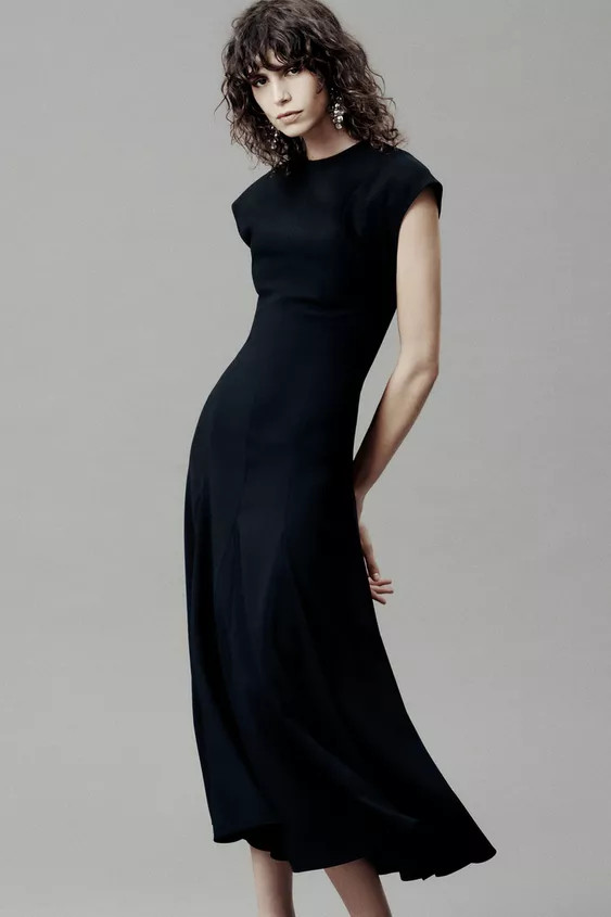 ZW COLLECTION CREPE LONG DRESS | Zara UK