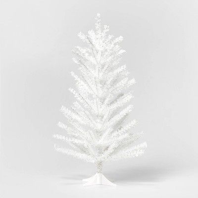 2ft Unlit Tinsel Christmas Tree White - Wondershop™ | Target