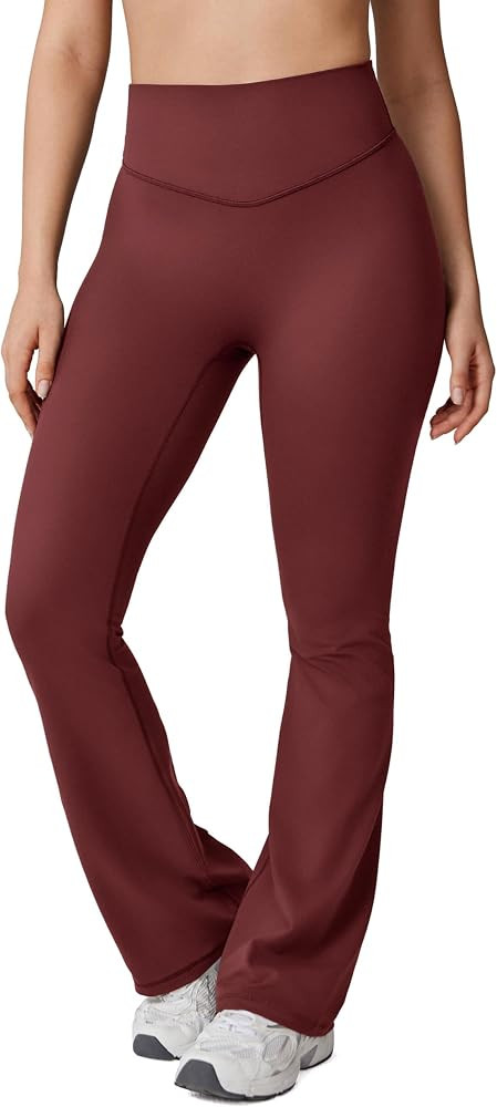 UNISSU Hugcurve No Front Seam High Waisted Flare Leggings for Women Bootcut Yoga Pants Buttery So... | Amazon (US)
