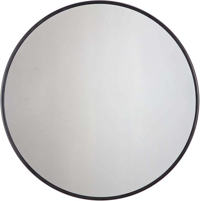 Fetco Habitat MR3719W Adelina Circular Mirror, Black | Amazon (US)