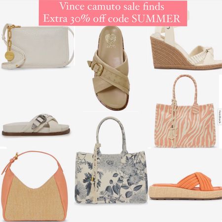Vince camuto sale finds extra 30% off code SUMMER sandals, shoes, summer style, bags, tote, beach style, resort wear 

#LTKFindsUnder50 #LTKSaleAlert #LTKSwim