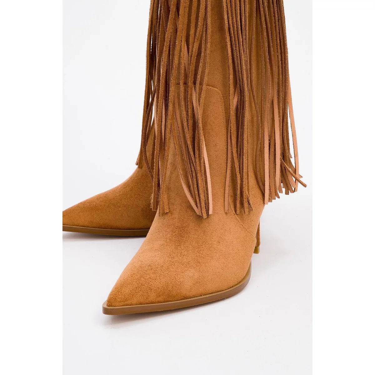Gueras - Cognac Fringe Pointed Toe Boot (Women) cognac brown 6 Forever & Always Shoes US | Target