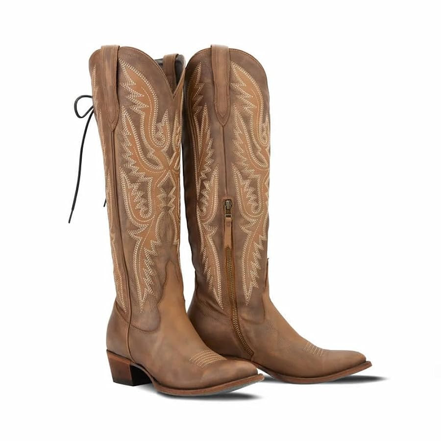 MissHeel Over the Knee Cowboy Boots for Women Adjustable Thigh High Cowgirl Boots | Amazon (US)