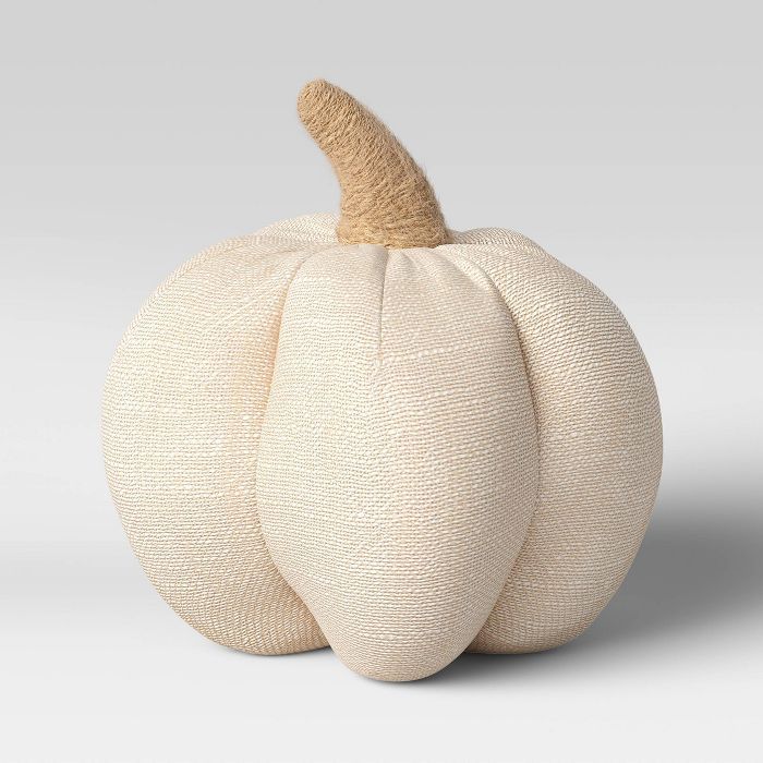 6" x 6" Fabric Pumpkin Figurine Cream - Threshold™ | Target