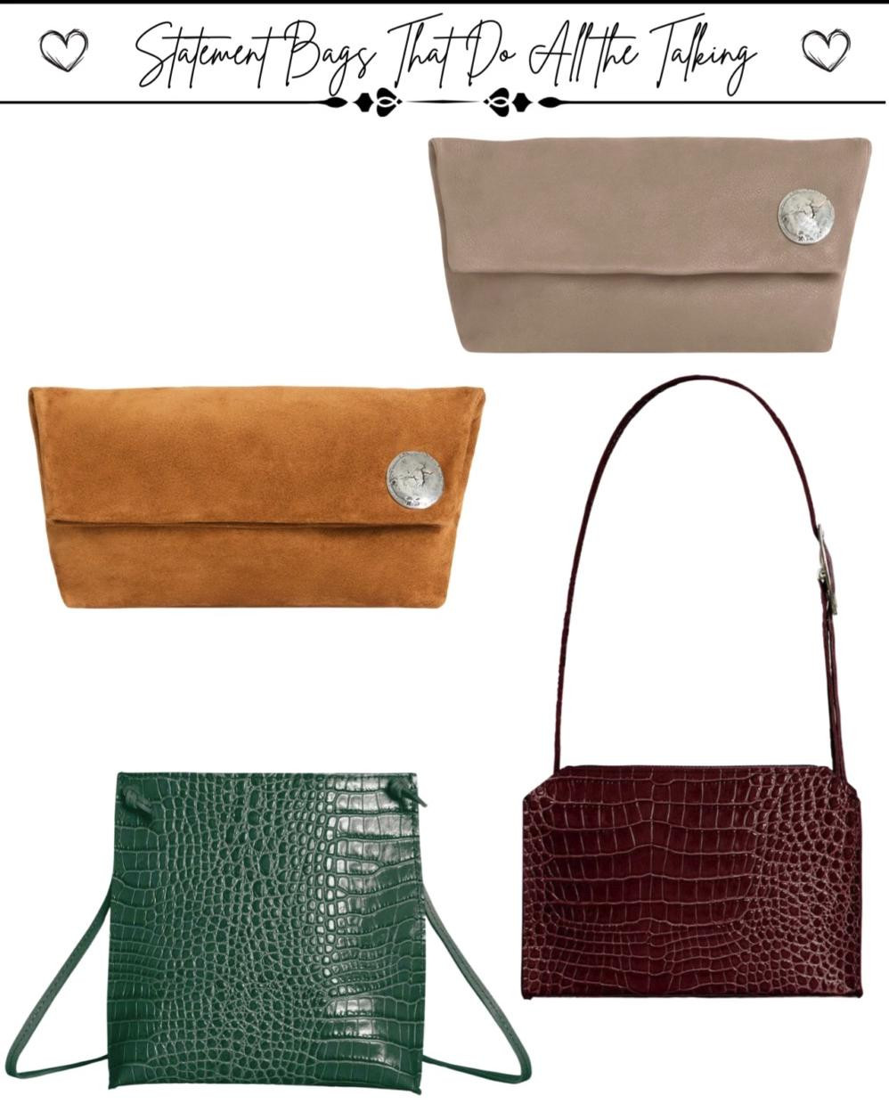A statement bag doesn’t just complete the look; it defines it.
From bold shapes to eye-catching textures, these bags turn even the simplest outfit into a fashion moment. Carry them with confidence and let the accessories speak for you. 👜
Which one is calling your name?

#StatementBags #BagLovers
#AccessoryGoals #FashionEdit
#OutfitElevated #StyleDetails
#ModernStyle #ChicAccessories 

 #LTKgrwm #LTKootd #LTKBeauty