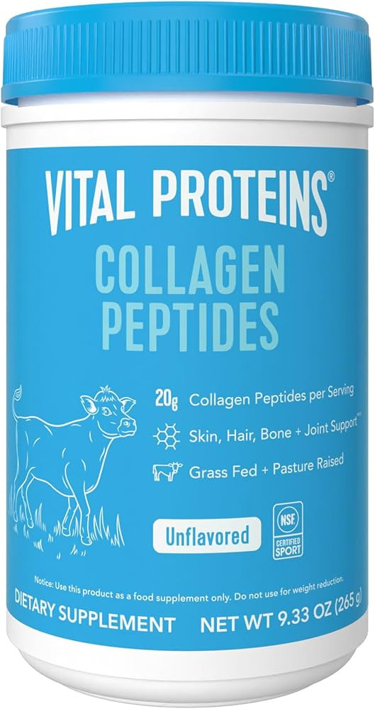 Vital Proteins Collagen Peptides Powder, Promotes Hair, Nail, Skin, Bone and Joint Health, Zero S... | Amazon (US)